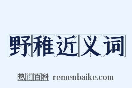 野稚近义词是什么意思的图片
